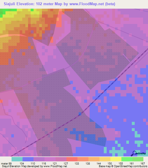 Siajuli,India Elevation Map