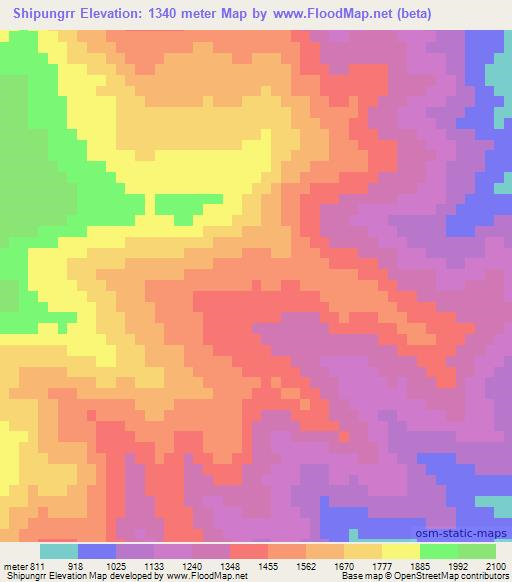 Shipungrr,India Elevation Map