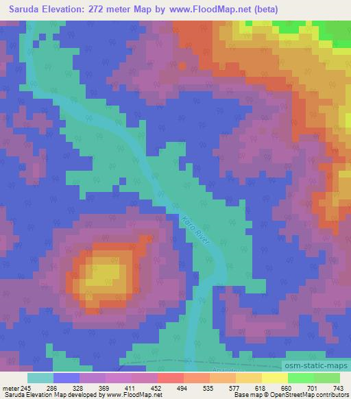 Saruda,India Elevation Map