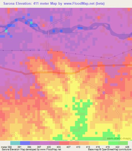 Sarona,India Elevation Map