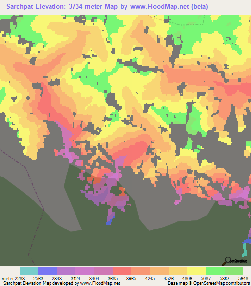 Sarchpat,India Elevation Map