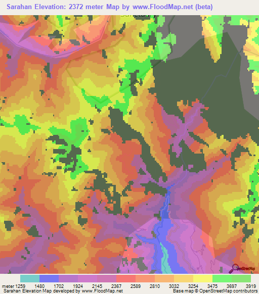Sarahan,India Elevation Map