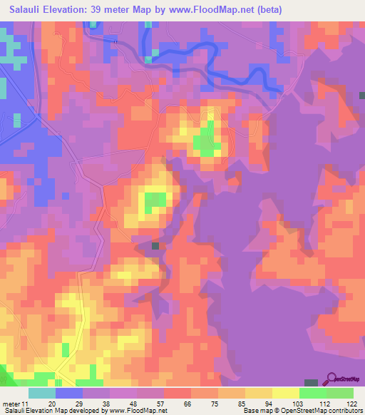 Salauli,India Elevation Map