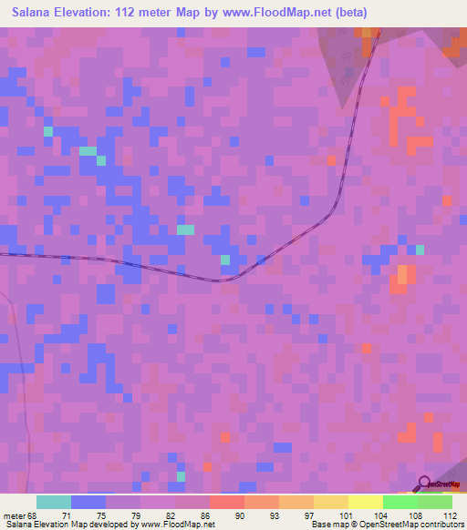 Salana,India Elevation Map