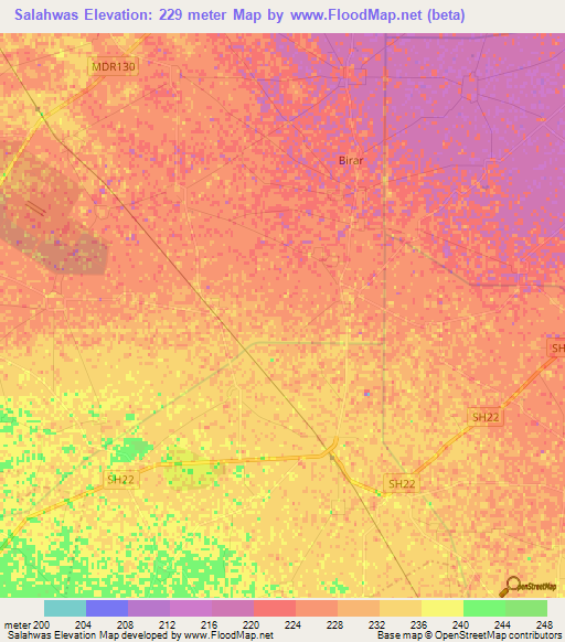Salahwas,India Elevation Map