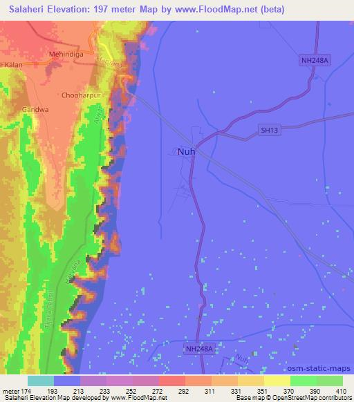 Salaheri,India Elevation Map