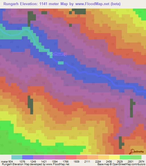 Rungarh,India Elevation Map