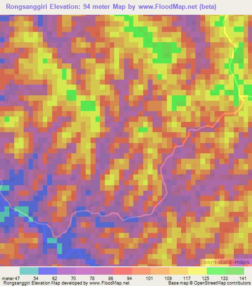 Rongsanggiri,India Elevation Map