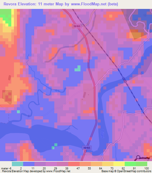 Revora,India Elevation Map