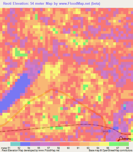 Reoti,India Elevation Map