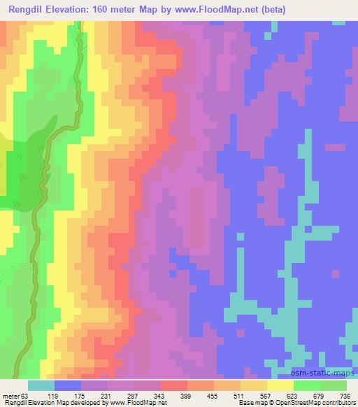 Rengdil,India Elevation Map