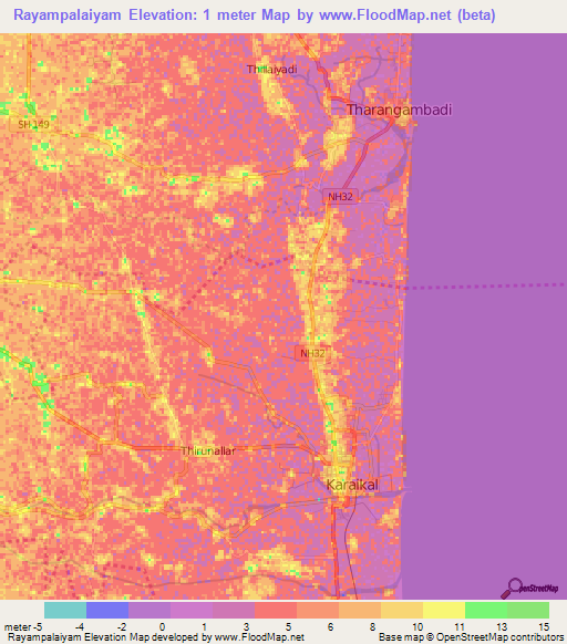 Rayampalaiyam,India Elevation Map
