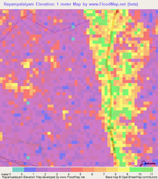 Rayampalaiyam,India Elevation Map