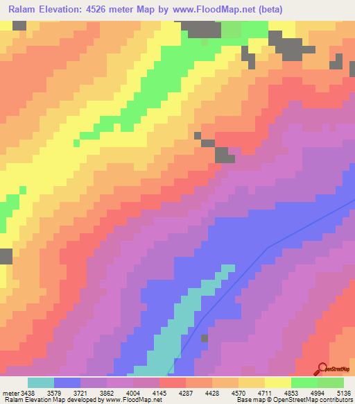 Ralam,India Elevation Map