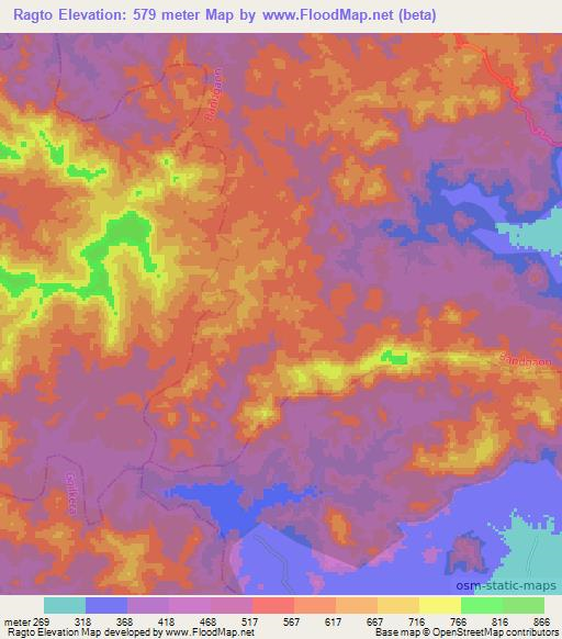 Ragto,India Elevation Map