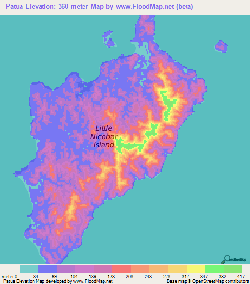 Patua,India Elevation Map