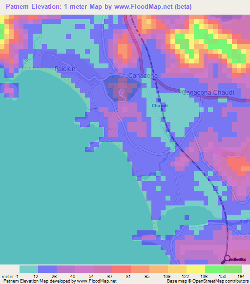 Patnem,India Elevation Map