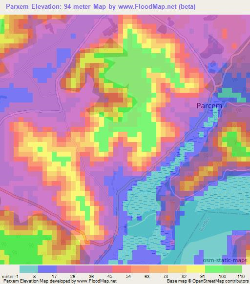 Parxem,India Elevation Map