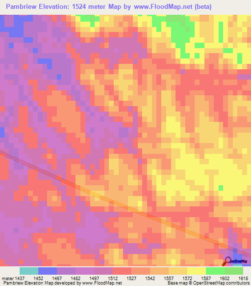 Pambriew,India Elevation Map
