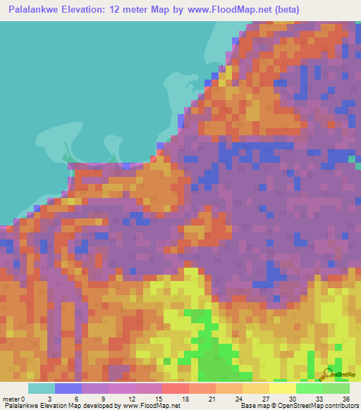 Palalankwe,India Elevation Map
