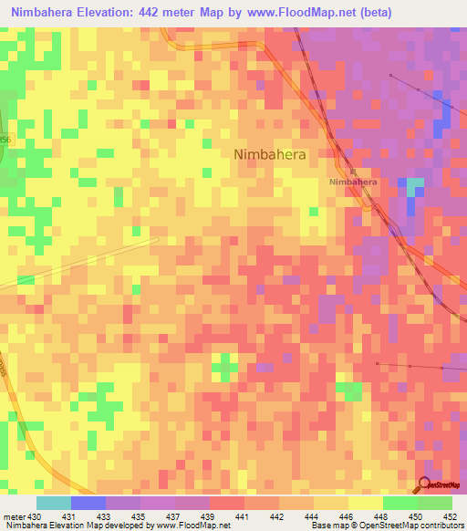 Nimbahera,India Elevation Map
