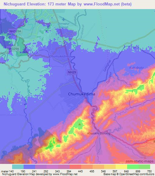 Nichuguard,India Elevation Map
