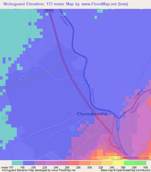 Nichuguard,India Elevation Map