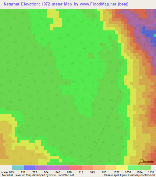 Netarhat,India Elevation Map