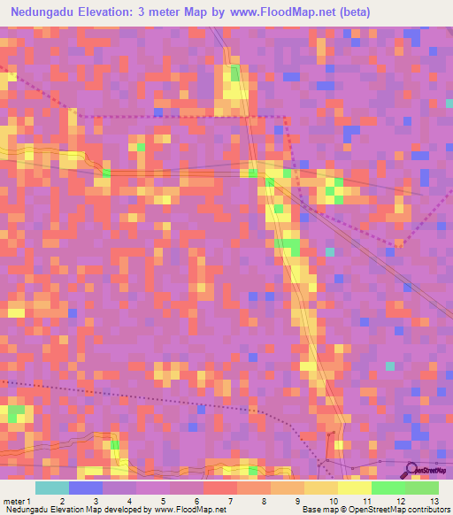 Nedungadu,India Elevation Map