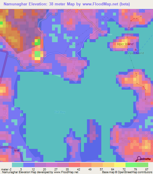 Namunaghar,India Elevation Map