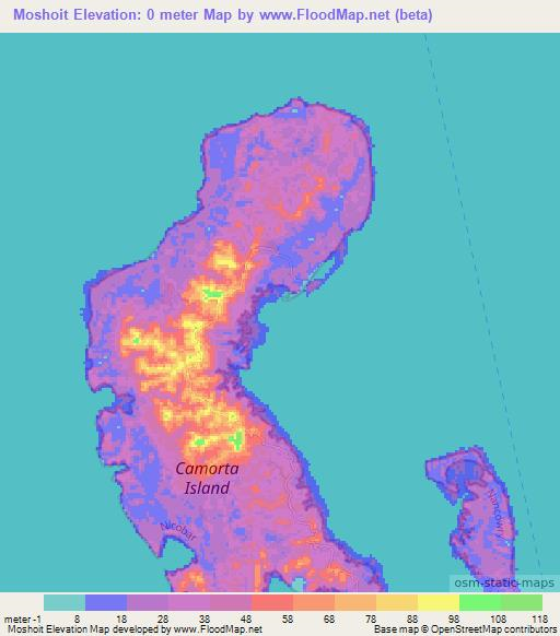 Moshoit,India Elevation Map