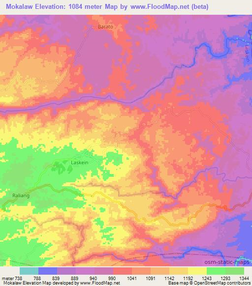 Mokalaw,India Elevation Map