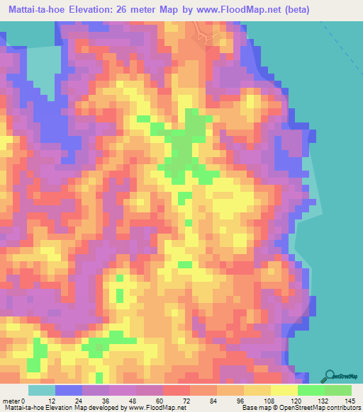 Mattai-ta-hoe,India Elevation Map