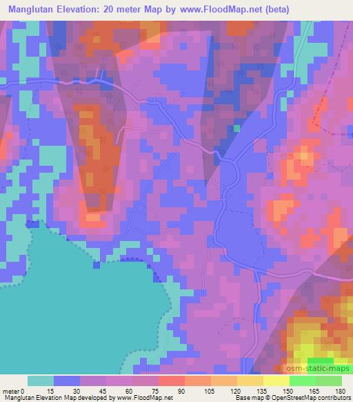 Manglutan,India Elevation Map