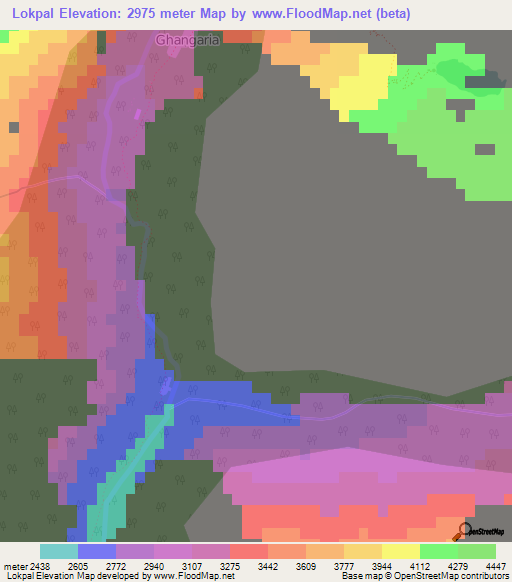 Lokpal,India Elevation Map