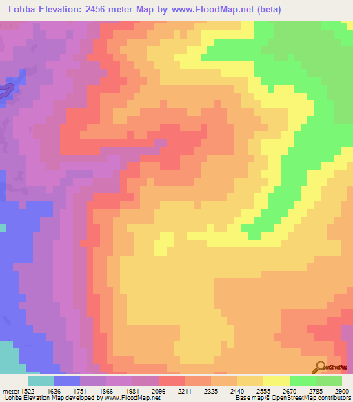 Lohba,India Elevation Map