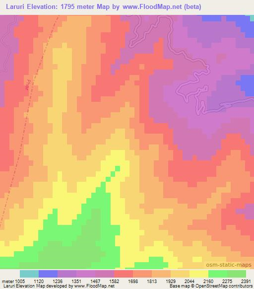 Laruri,India Elevation Map