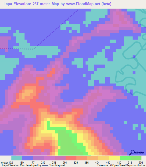 Lapa,India Elevation Map