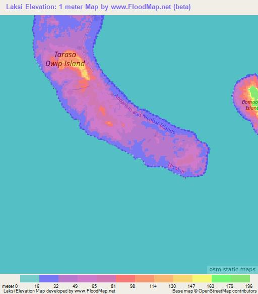Laksi,India Elevation Map