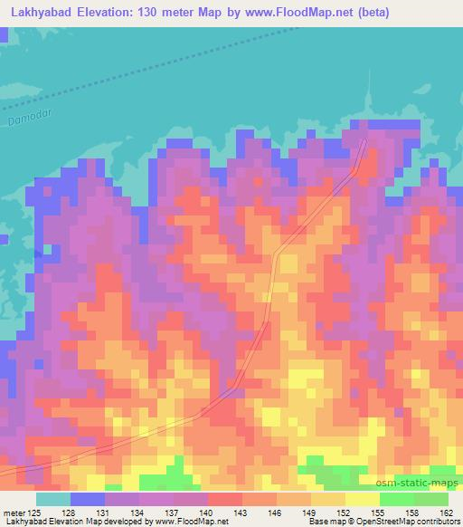 Lakhyabad,India Elevation Map