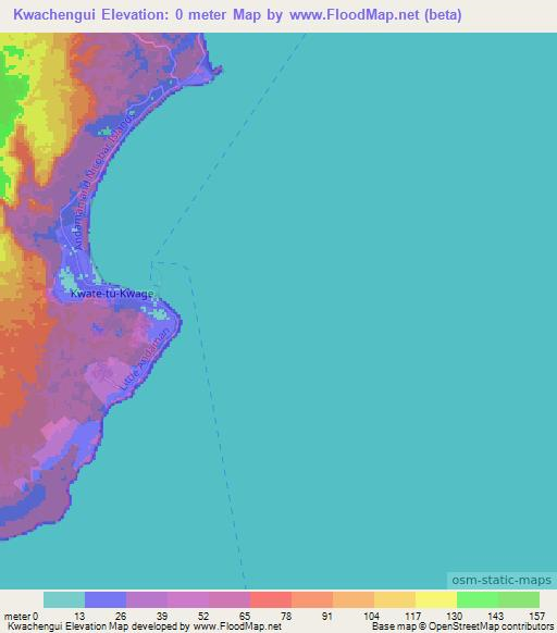 Kwachengui,India Elevation Map