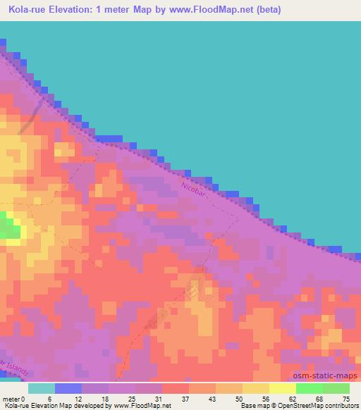 Kola-rue,India Elevation Map