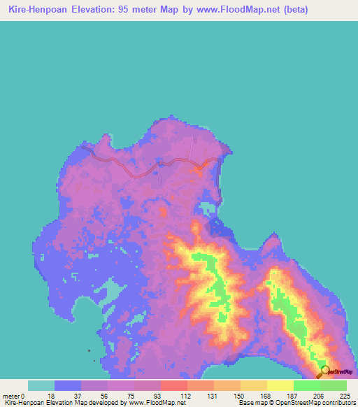 Kire-Henpoan,India Elevation Map