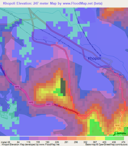 Khopoli,India Elevation Map