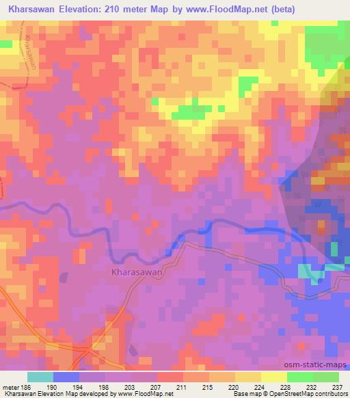 Kharsawan,India Elevation Map
