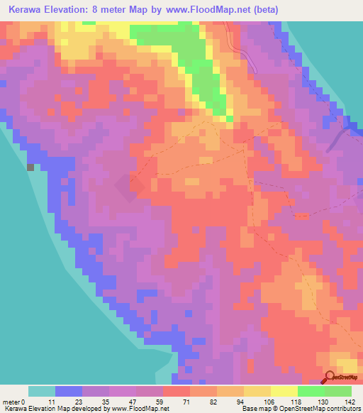 Kerawa,India Elevation Map