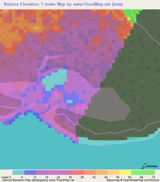 Kemios,India Elevation Map