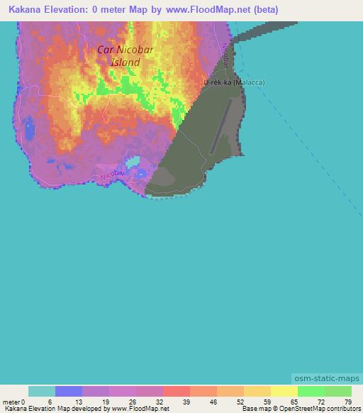Kakana,India Elevation Map