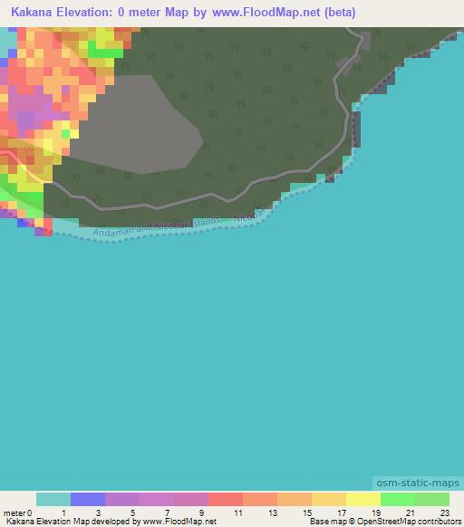 Kakana,India Elevation Map