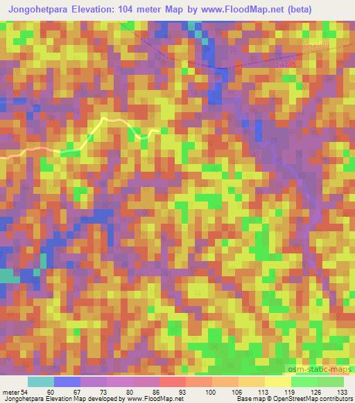 Jongohetpara,India Elevation Map